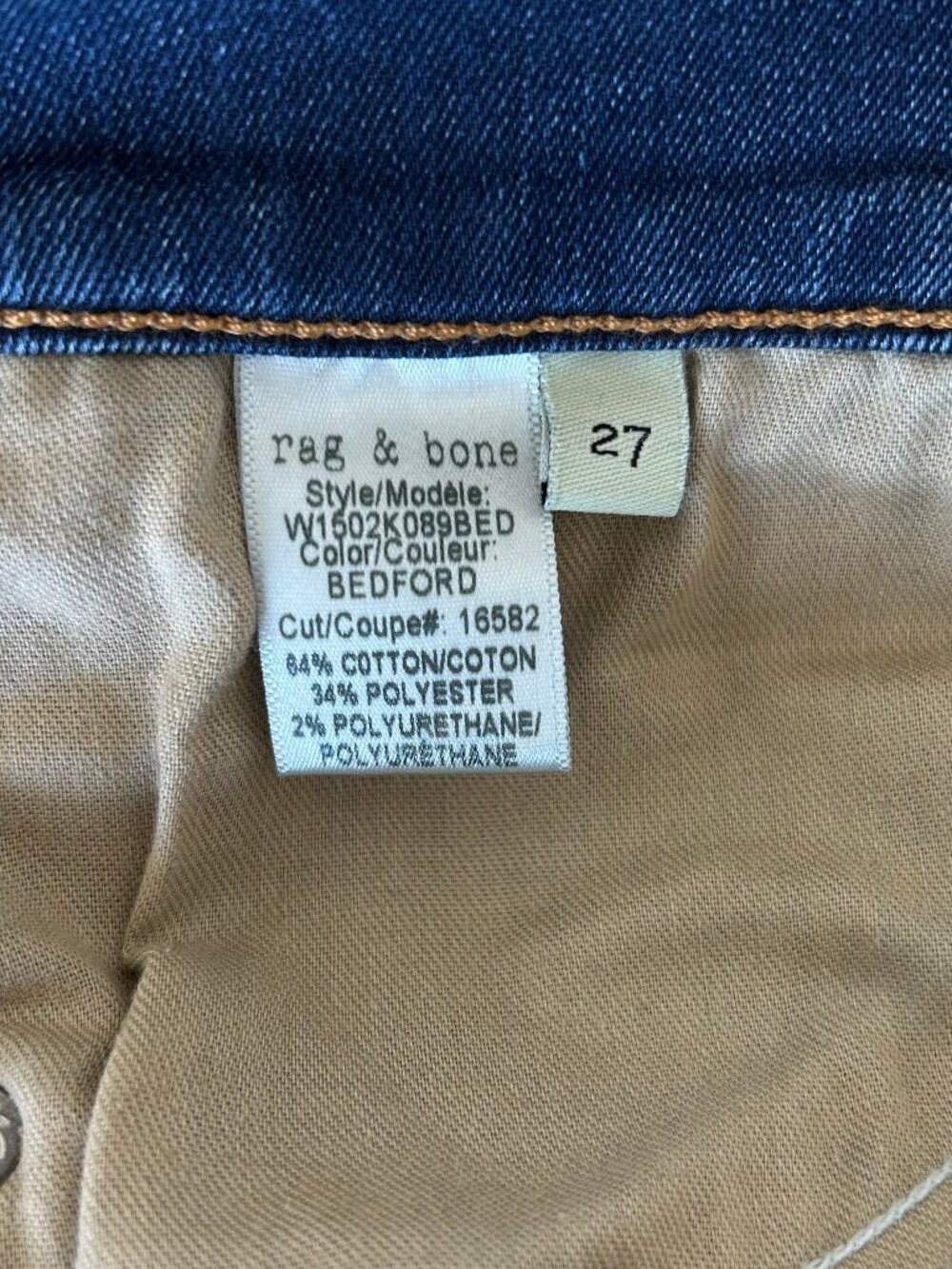 Rag & Bone Skinny Jeans Women Size 27 Bedford Wash Mid Rise Stretch Denim - Picture 7 of 11